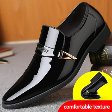 Classics Business Glossy Leather Dress Shoes Men Non-slip Tenis Masculino Elegant Designer Wedding Shoes for Men