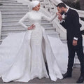 Lace bridal high neck - side