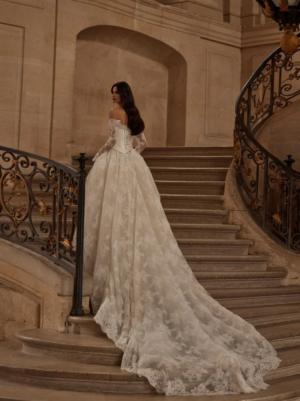 Customized Graceful Off the Shoulder Wedding Dresses  Sweetheart Lace Appliques A-Line Princess Bride Gown Vestido De Novia