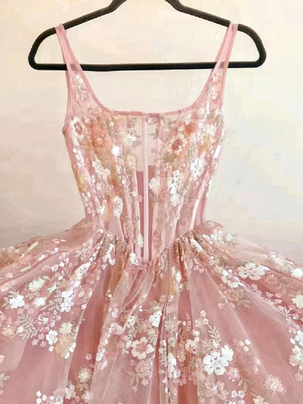 Strap Pink Celebrity Dresses Niche Flowers Light Luxury High-end Beading Ruched Vintage Formal Prom Party Evening Gowns
