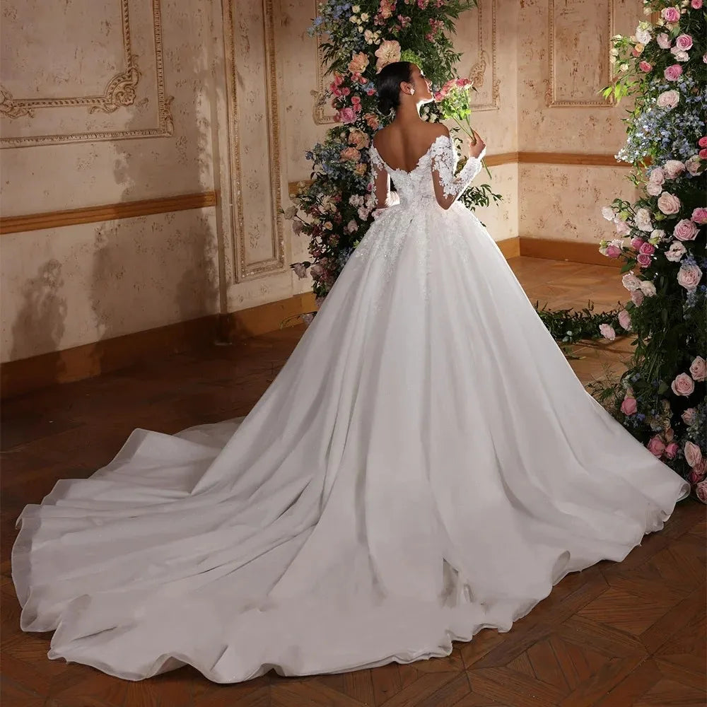 Elegant wedding dress - front
