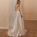 Sweetheart A-line elegant appliques bridal gown side view