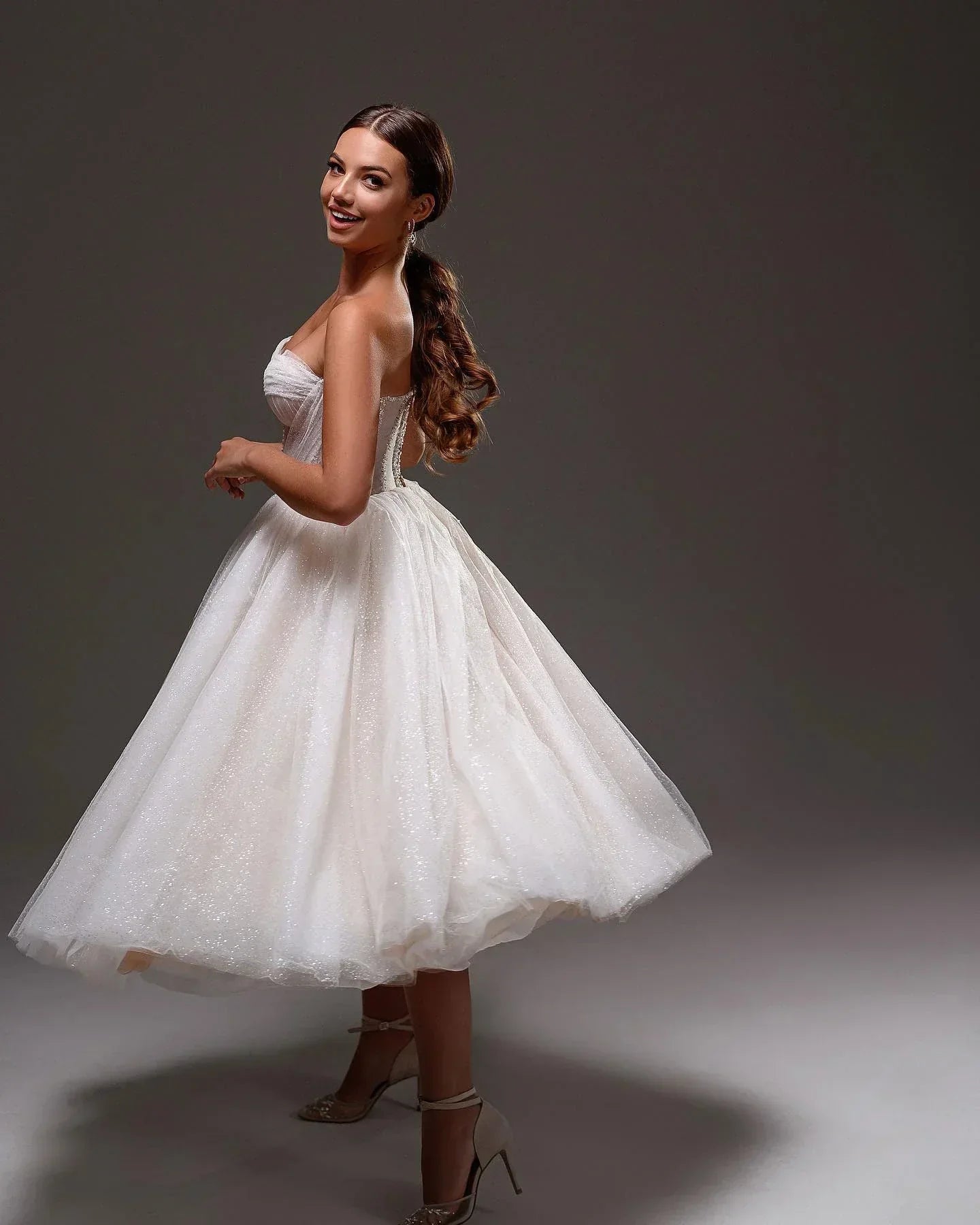 Special occasion elegant luxurious women dress wedding party long gown detail