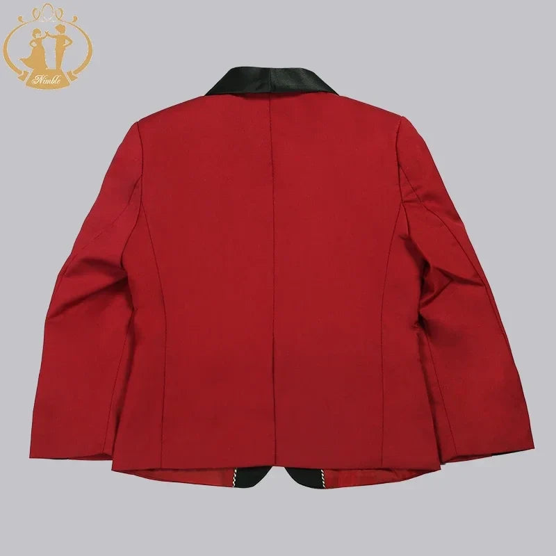 Nimble Spring Autumn Formal Suits for Boys Kids Wedding Blazer 3Pcs/Set Children Wholesale Clothing 3 Colors Red Black and Blue