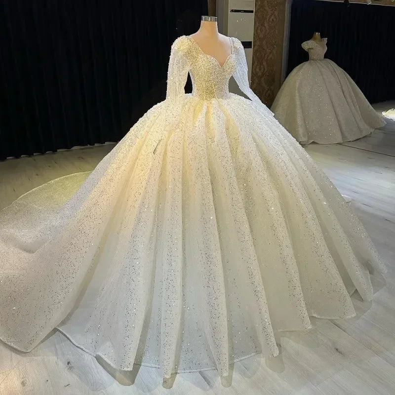 White ball gown dress - front
