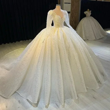 White ball gown dress - front