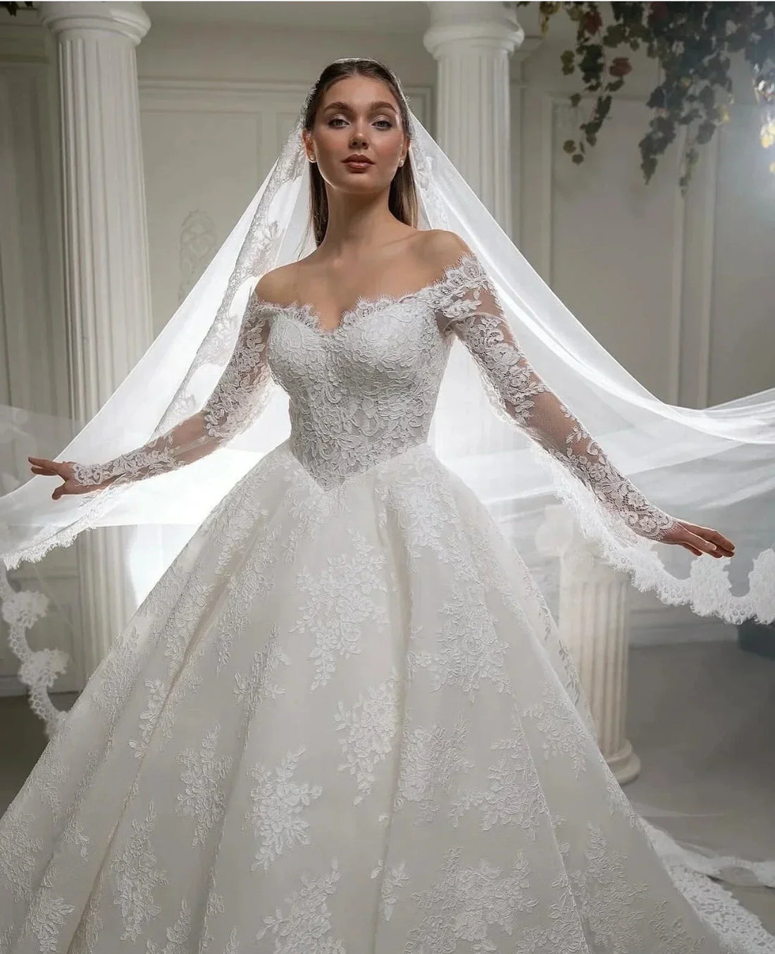 Elegant African mermaid wedding dress 2026 detachable train off-shoulder beadings pearls sleeveless satin bridal gown