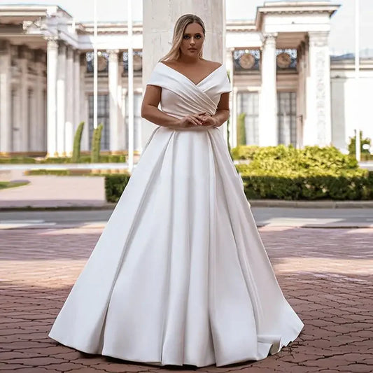 Plus Size Wedding Dress for Women Bride Long Luxury Evening Dresses Suitable Request Weddding Brides Party New Customized