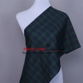 Prom groom wedding tuxedo green safari plaid 3 piece men suit jacket vest pants back view