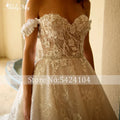 Luxury Sweetheart Neck Zipper Shine A-Line Wedding Dress 2024 Delicate Beading Appliques Off the Shoulder Princess Bridal Gown