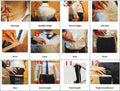 Men groom 3 pieces slim white floral wedding tuxedo suit jacket vest pants close-up