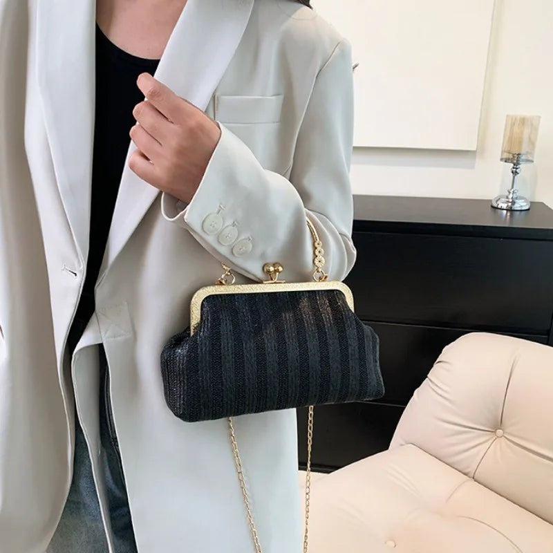 Fashion Women Evening Bag Brand Party Banquet Glitter Bag for Ladies Exquisite Wedding Clutch Handbag Shoulder Bag Chain Bolsas