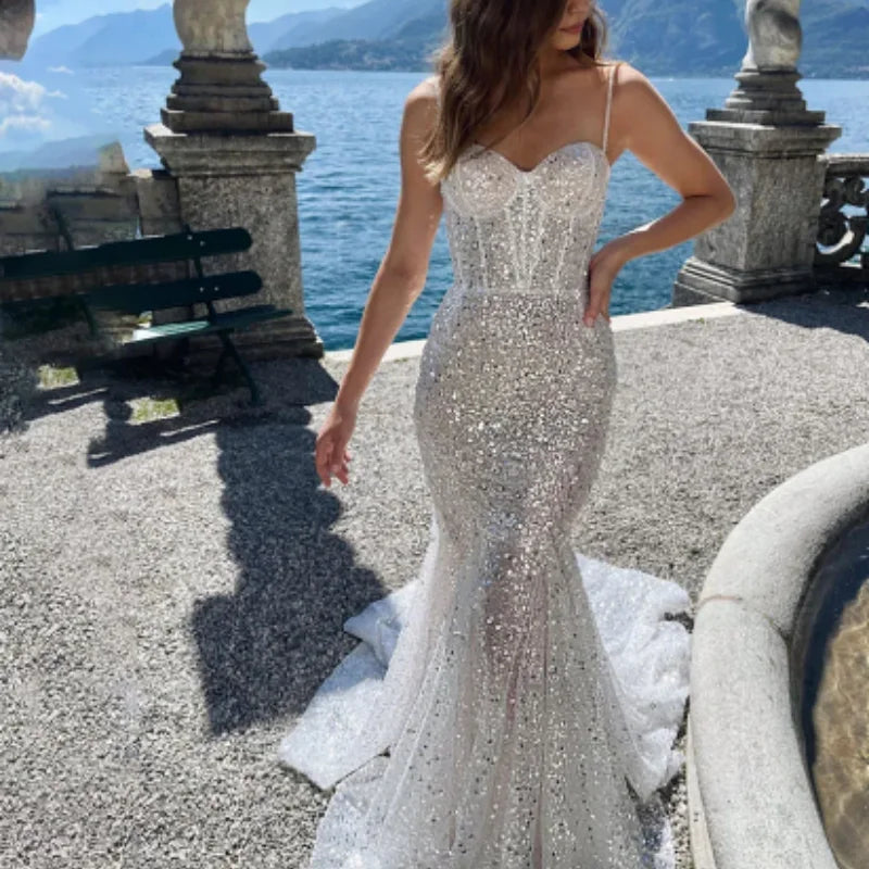 New Sleeveless Sweetheart Mermaid Wedding Dress 24062430 Customized