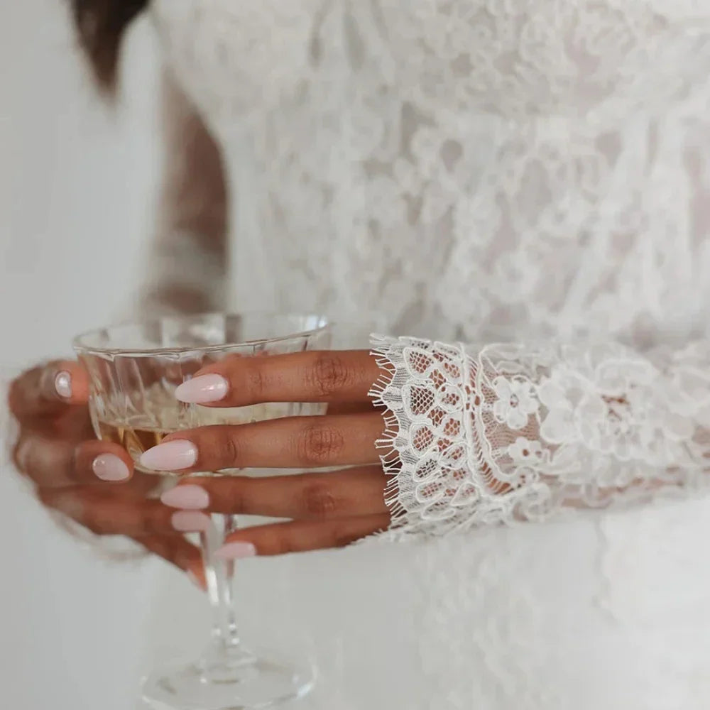 Embroidery lace bridal - side