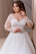 Lace appliqued sweep - side