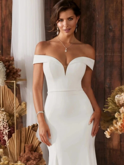 Elegant Mermaid Wedding Dress Women Open Back Off The Shoulder Sweetheart Simple Bridal Gown Sweep Train Vestidos De Noiva