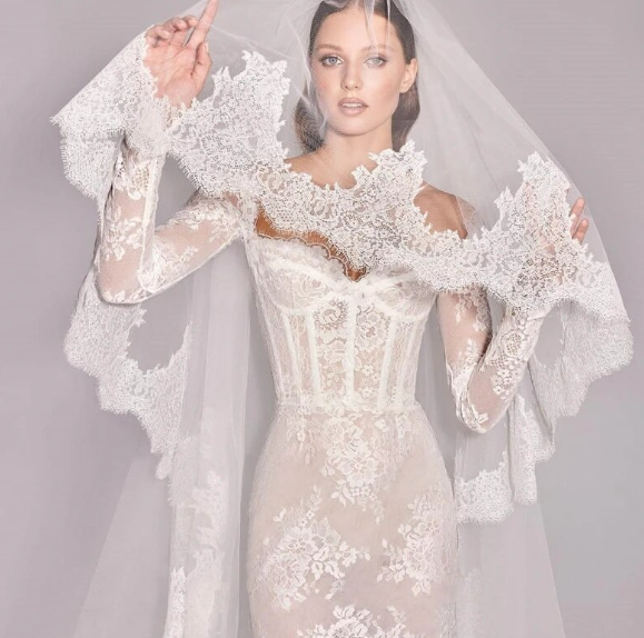 Sexy Sweetheart Neck Mermaid Applique Lace Long Sleeved Wedding Dresses Train Bridal Gowns Custom Robe De Mariée