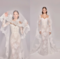 Sexy Sweetheart Neck Mermaid Applique Lace Long Sleeved Wedding Dresses Train Bridal Gowns Custom Robe De Mariée