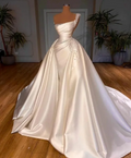 Satin 3 In 1 Wedding Dresses for women Pearls Mermaid Detachable Train Bridal Gown Princess VS05 Vestido De Novia