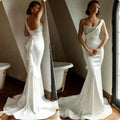 Custom Sexy Strapless Backless Wedding Dresses For Women Special Design Satin Sleeveless Bridal Gowns Vestidos De Novia