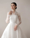Saudi A-line bridal gown - back view