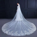 Handcrafted designer bridal veil custom wedding veil ivory tulle cathedral length