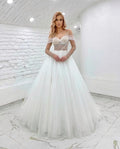 Exquisite Romantic Wedding Dresses Luxurious Beading Simple Off Shoulder Long Sleeves Sexy Backless Mopping - Image 2