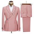 New design 2 piece slim fit metal clasp men suit daily prom wedding