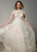 Elegant A-line lace - front