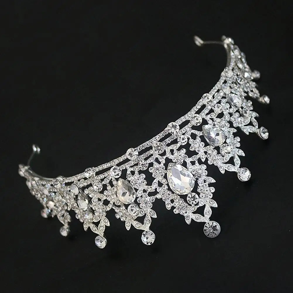Shiny Rhinestone Luxury Wedding Crown Headbands for Hair Woman Brides Tiaras and Headdresses Stylish Versatile Jewelry