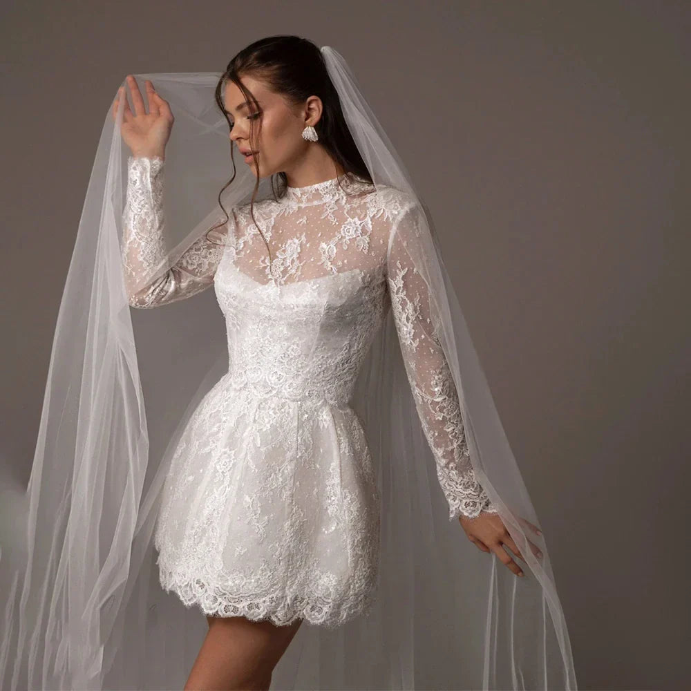 Lace up bride gown - side