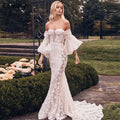 Elegant Wedding Dress Sweetheart Long Sleeves Lace Appliques Backless Bridal Gowns Floor Length New - Image 1