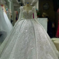 Long sleeve gown - side angle