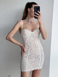 Midi lace green dress elegant spaghetti strap evening party dress additional color variant