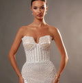Strapless embroidery - back