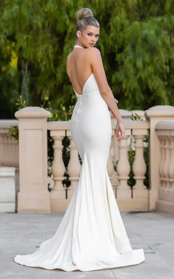 Elegant Mermaid Wedding Dresses Women V-Neck Open Back Simple Bridal Gown Customized Vestidos De Novia Brides Dress