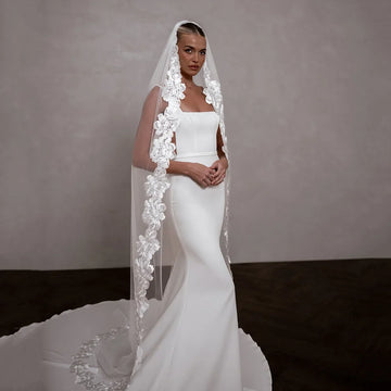 Mermaid Wedding Dresses Luxury Bridal Dress Square Collar Backless Customized Brides Dress Elegant Bride Wedding Party Gown