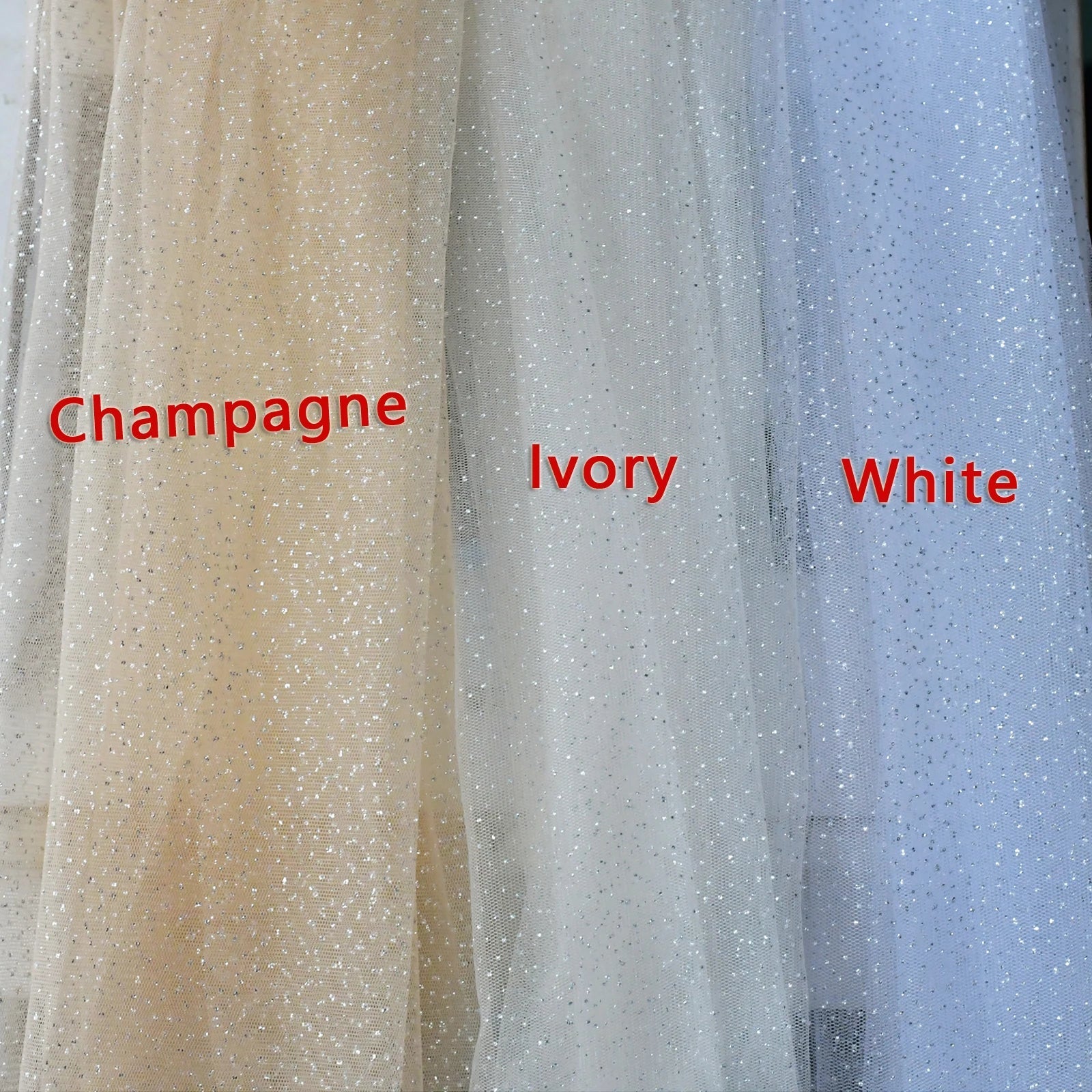 V101 Sparking Bridal Veils Shimmering Wedding Veil with Comb Bing Bling 1 Tier Cut Edge White Champagne Wedding Accessories