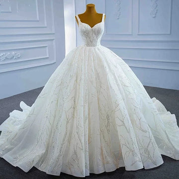 Customzied Luxury Sweetheart Wedding Dress Women's Lace Printed Bridal Gowns Floor length Ball Gown vestidos de novia