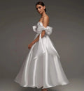 Satin tea length - back
