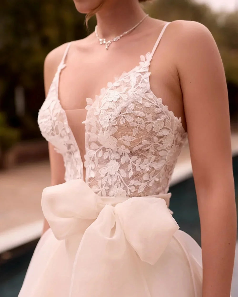 Boho Wedding Dresses Princess A Line Woman's Spaghetti Straps Sexy V Neck Bride Gowns Tulle Bridal Dresses Customized