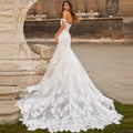 Sweetheart off-shoulder mermaid wedding dress – back view – Snowy Bridal