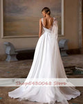 Exquisite Off Shoulder Beach A-Line Fluffy Wedding Dresses Sexy Backless Lace Backless Sweep Train Bridal Gowns