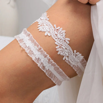 White Flower Bridal Garter Lace Leg Ring Sexy Garters Women Party Thigh Rings Bridal Accessories Bride Jewelry