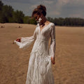 V-neck backless bridal - back