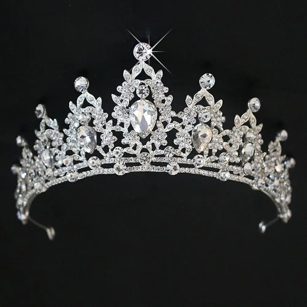 Shiny Rhinestone Luxury Wedding Crown Headbands for Hair Woman Brides Tiaras and Headdresses Stylish Versatile Jewelry