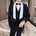 Men fashion 3 piece blazer vest pants wedding groom tuxedo banquet business formal suit