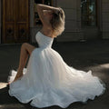 Strapless slit dress - detail