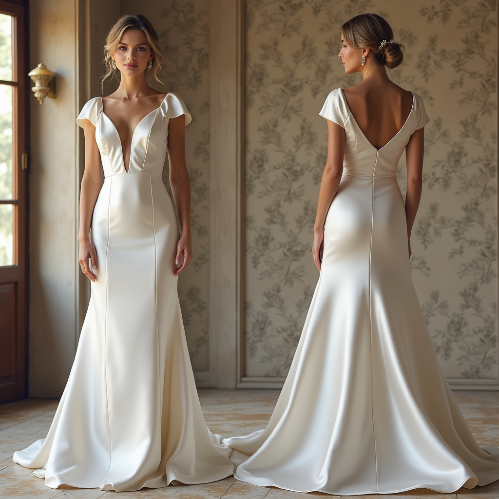 🔹 Satin wedding dress | فستان زفاف ساتان | Vestido de novia de satén
🔹 Mermaid bridal gown | فستان زفاف بقصة الحورية | Vestido de novia sirena
🔹 Elegant wedding dress | فستان زفاف أنيق | Vestido de novia elegante
🔹 Classic wedding gown | فستان زفاف كلاسيكي | Vestido de novia clásico
🔹 Romantic bridal look | إطلالة زفاف رومانسية | Look de novia romántico