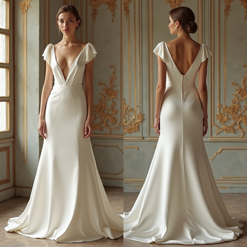 🔹 Satin wedding dress | فستان زفاف ساتان | Vestido de novia de satén
🔹 Mermaid bridal gown | فستان زفاف بقصة الحورية | Vestido de novia sirena
🔹 Elegant wedding dress | فستان زفاف أنيق | Vestido de novia elegante
🔹 Romantic bridal look | إطلالة زفاف رومانسية | Look de novia romántico
🔹 Classic & modern wedding gown | فستان زفاف كلاسيكي وعصري | Vestido de novia clásico y moderno